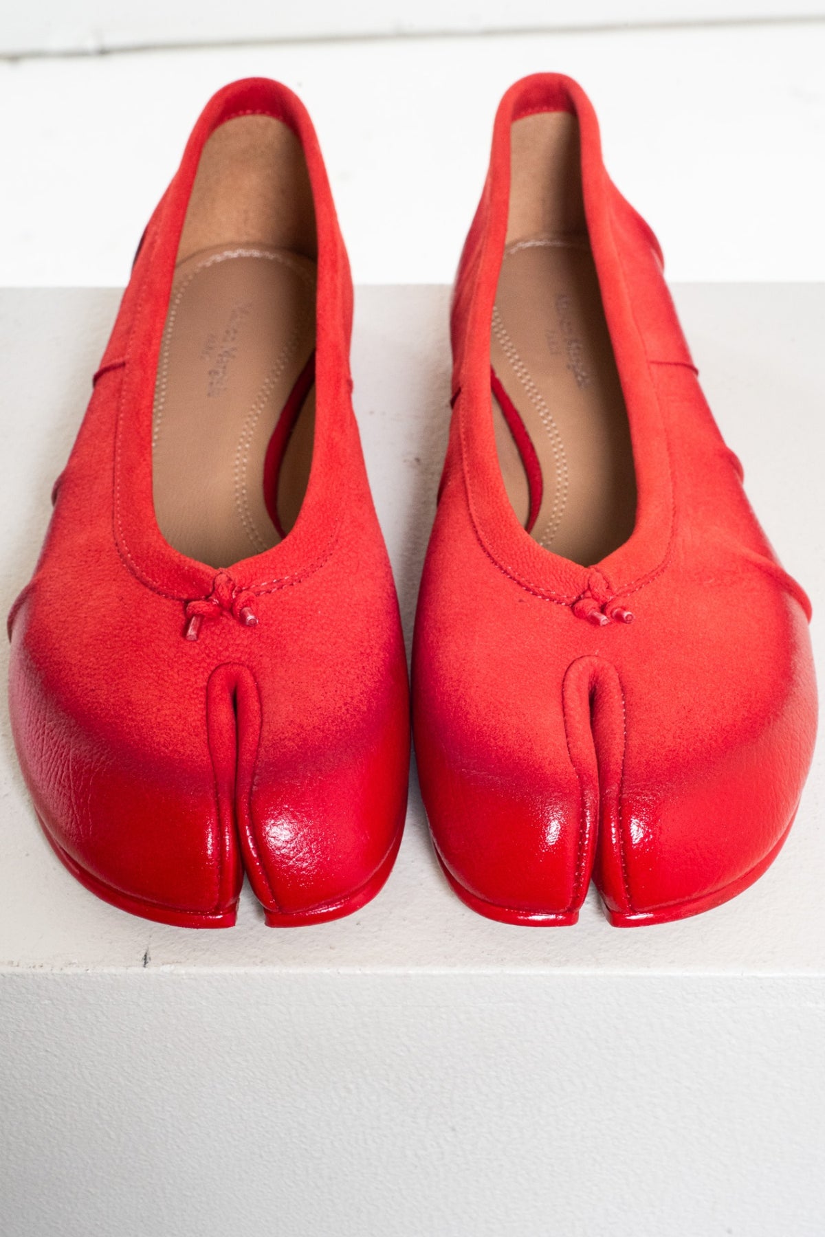 Red Tabi Ballerina Flat