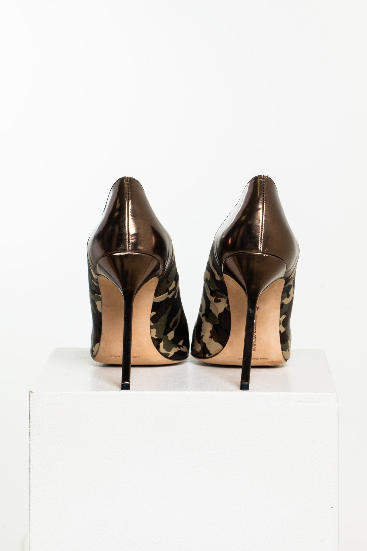 Multicolor BB Camo Satin Pumps