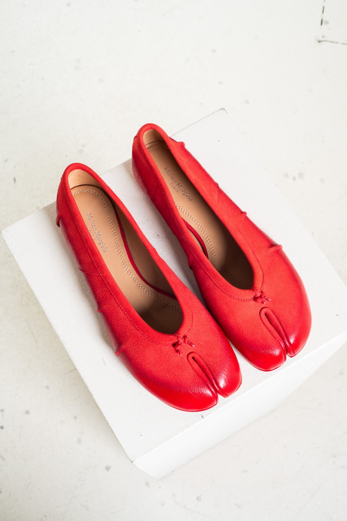 Red Tabi Ballerina Flat