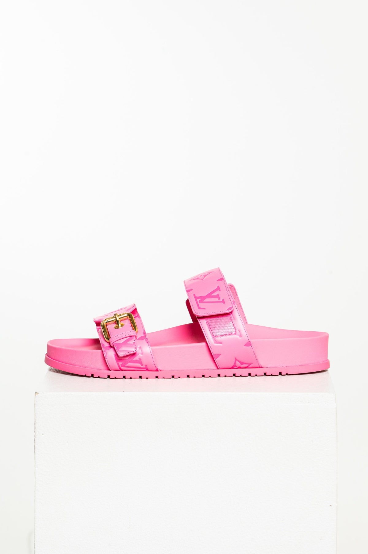 Pink Monogram Bom Dia Flat Comfort Mule