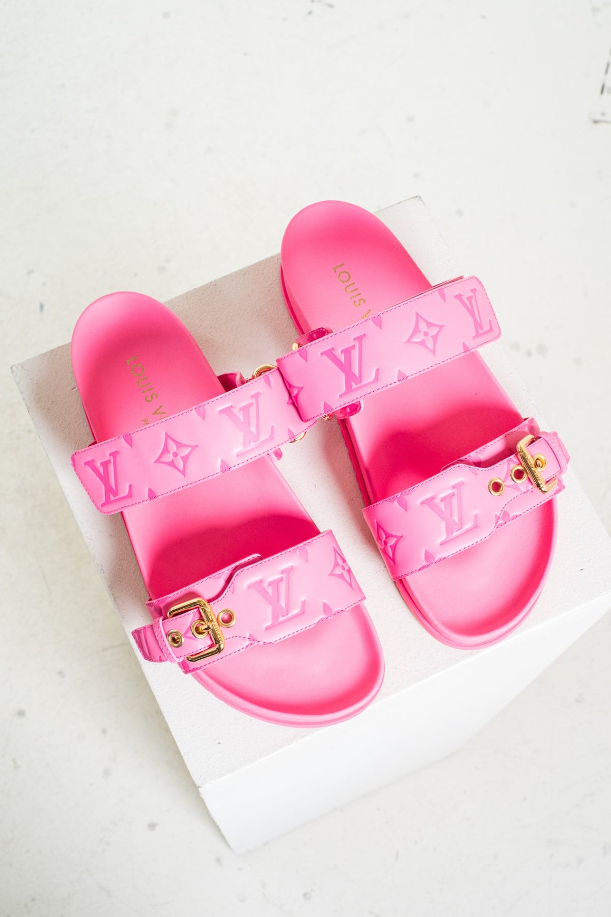 Pink Monogram Bom Dia Flat Comfort Mule