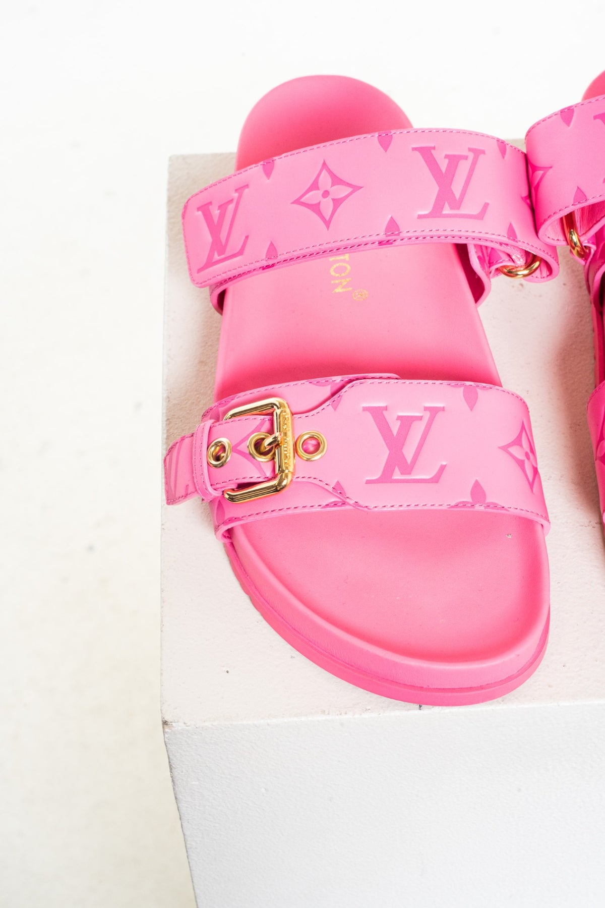 Pink Monogram Bom Dia Flat Comfort Mule
