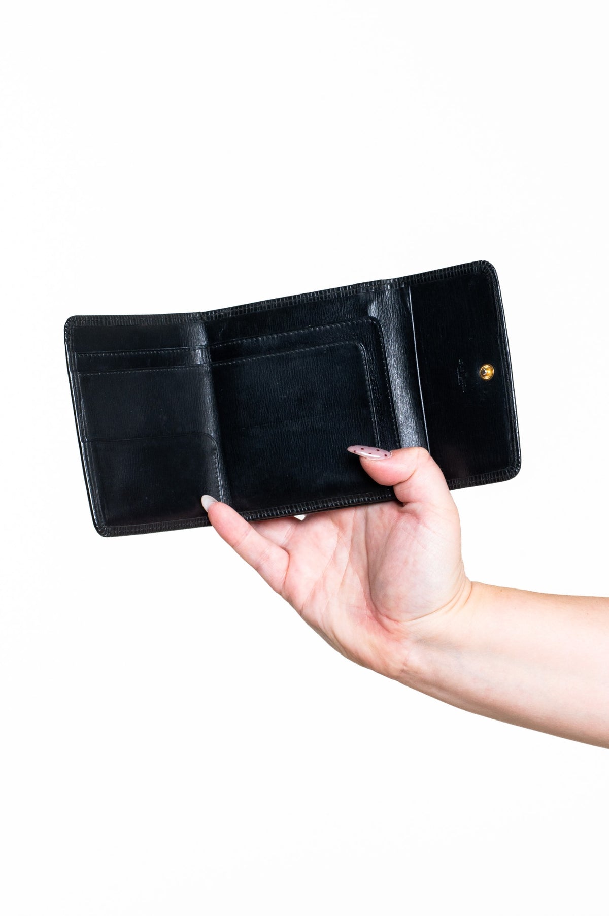 Black Epi Leather Trifold Wallet