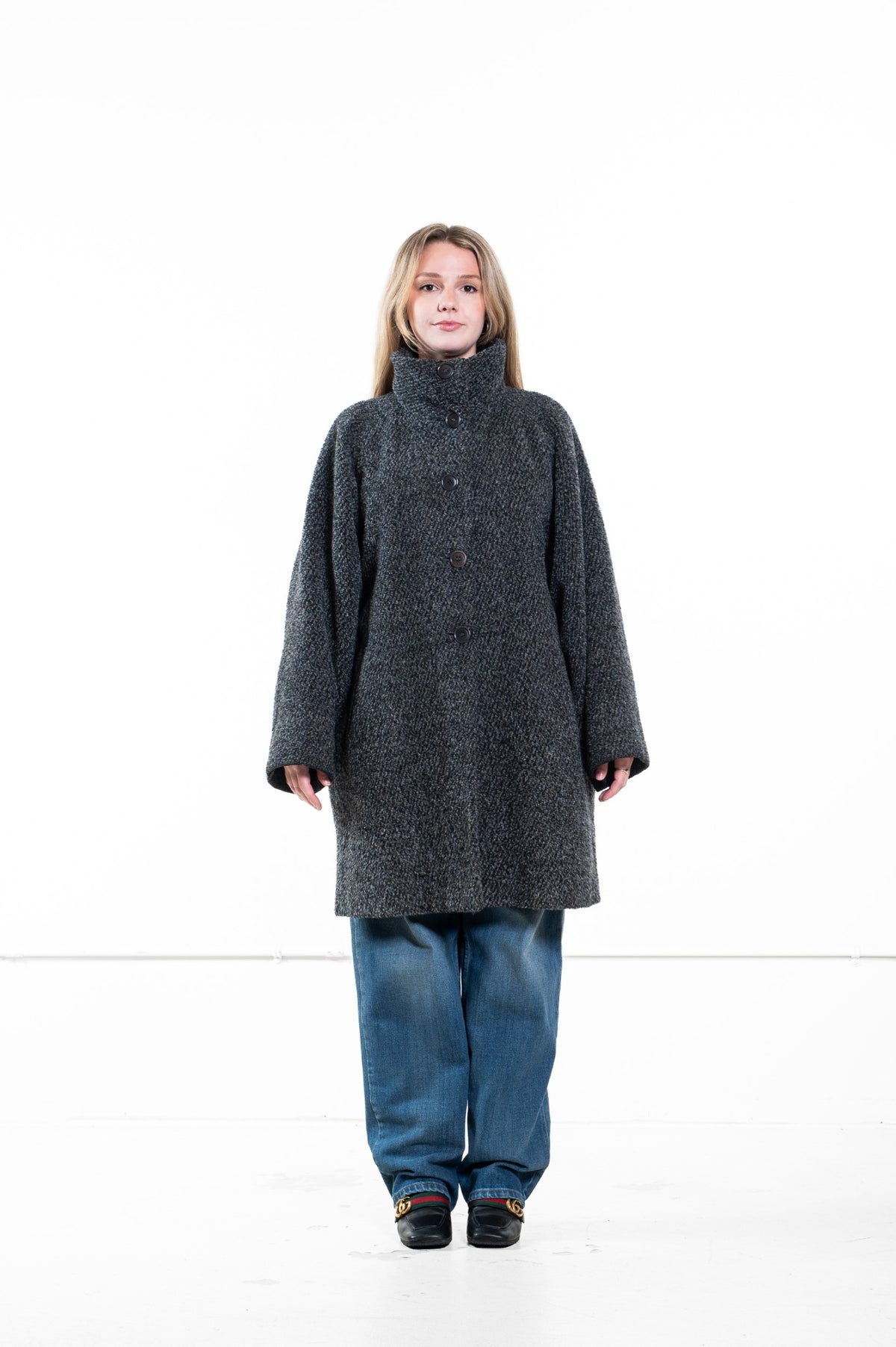 Gray Vintage Swing Coat