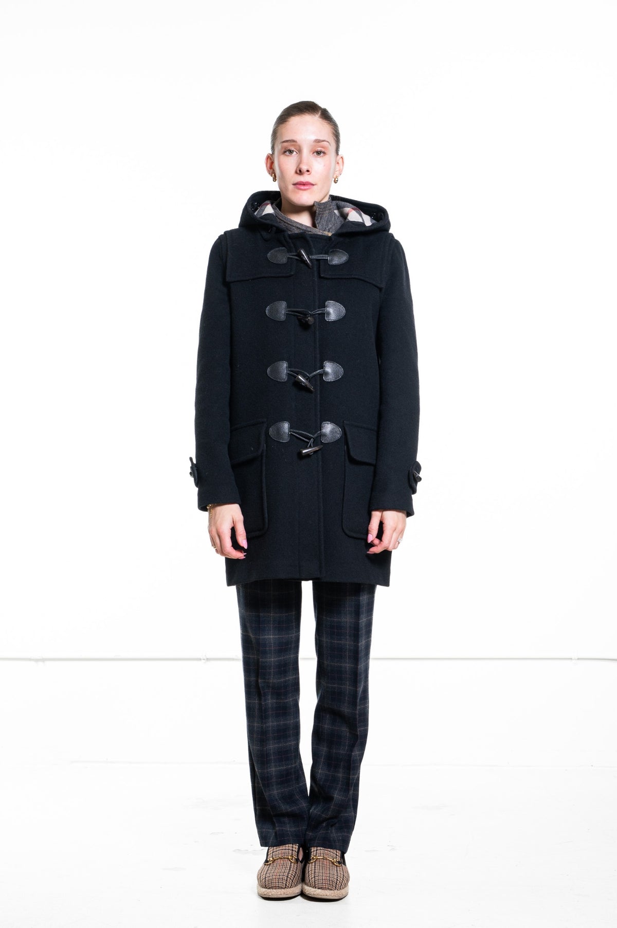 Black Wool Duffle Coat