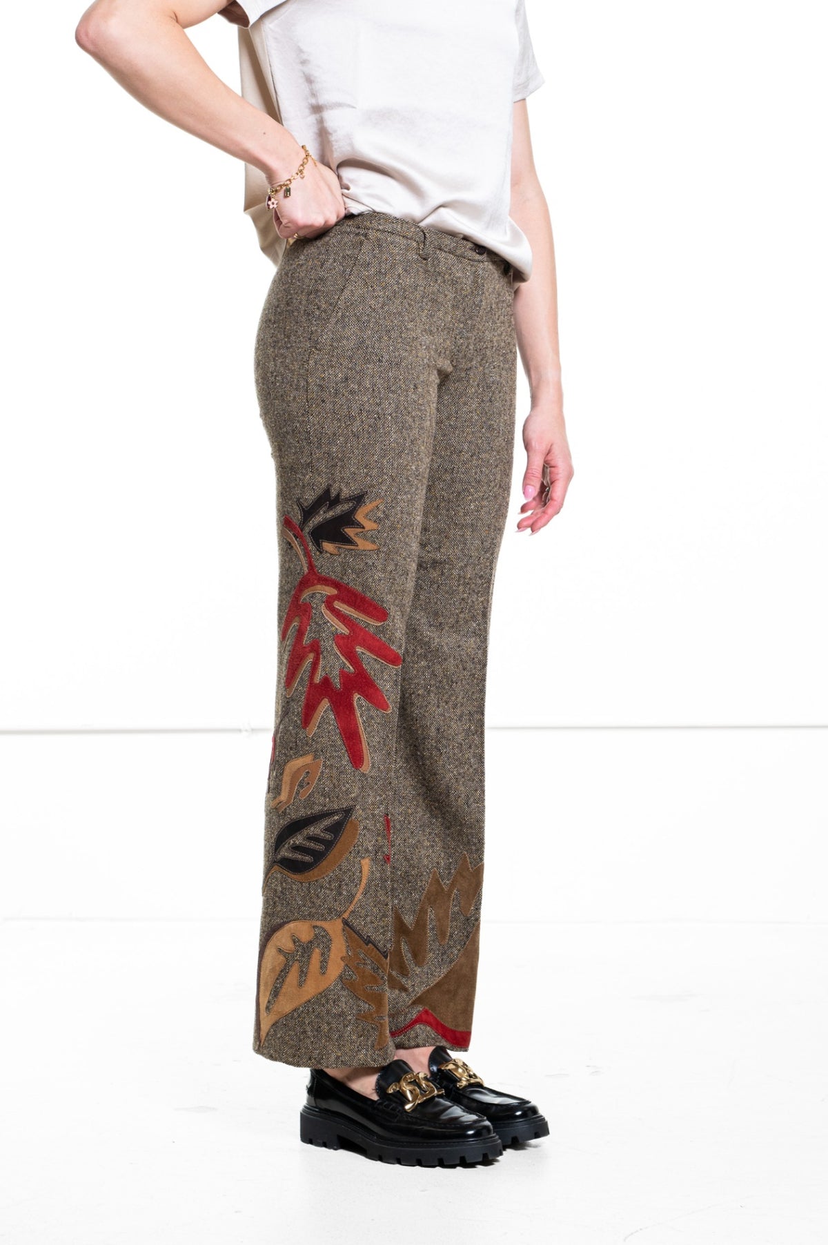 Vintage Brown Leaf Pant