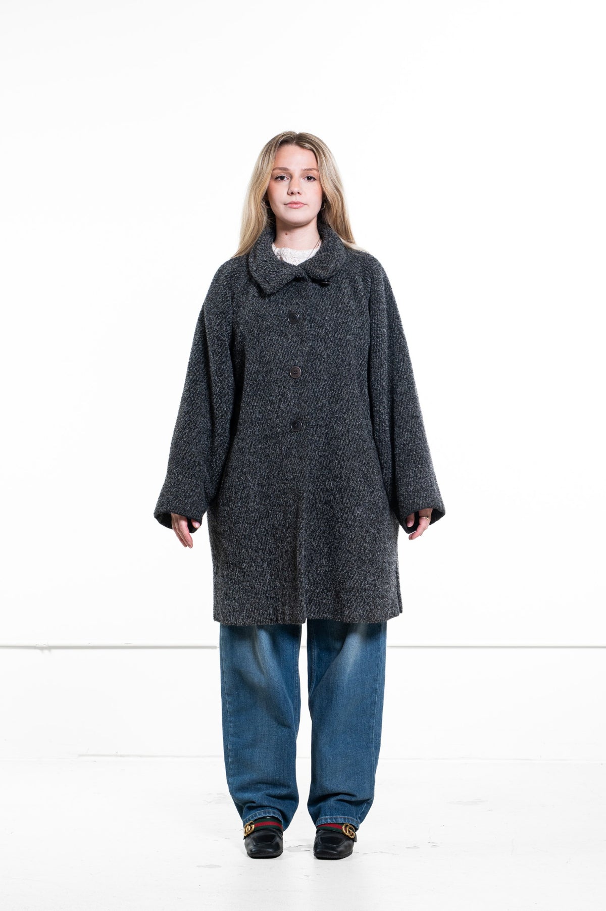 Gray Vintage Swing Coat