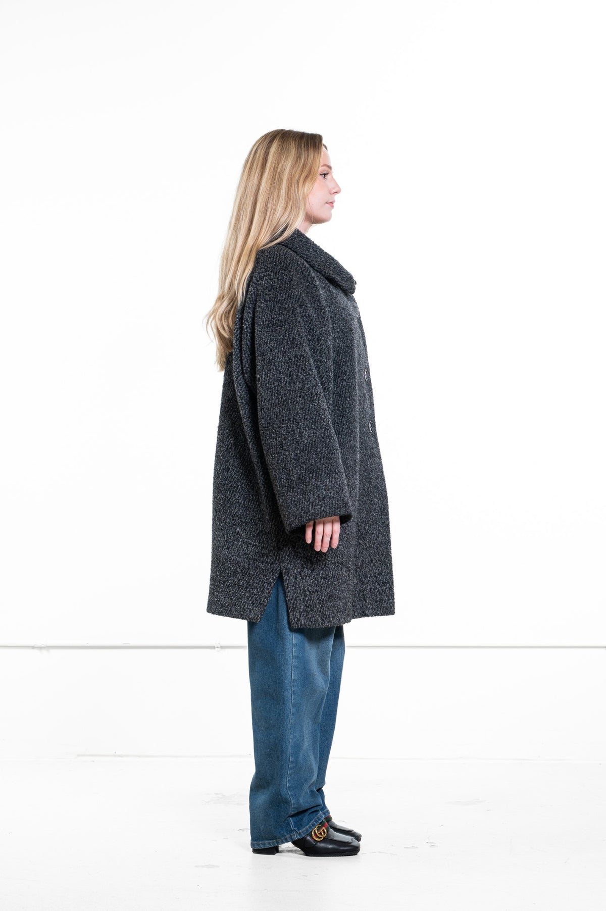 Gray Vintage Swing Coat