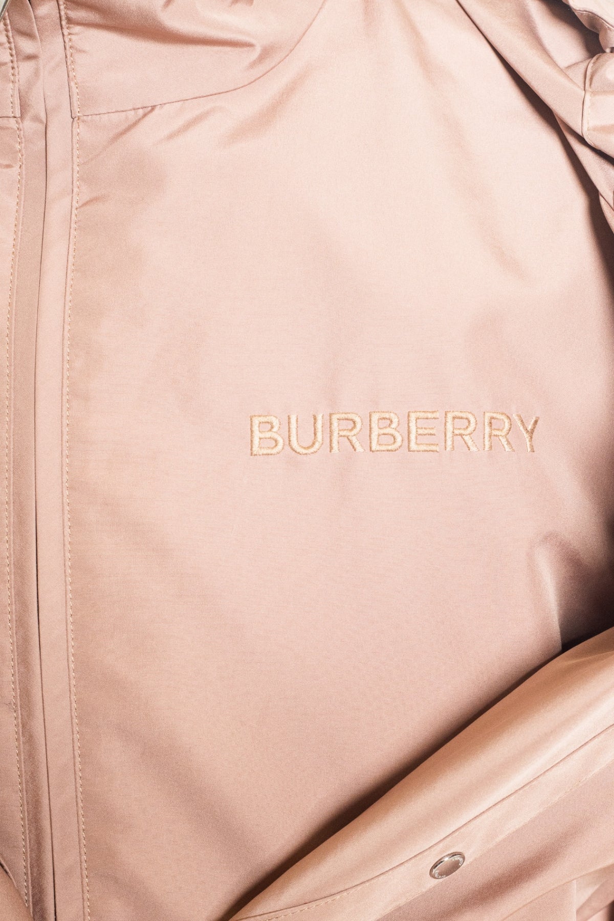 Beige Hooded Technical Jacket