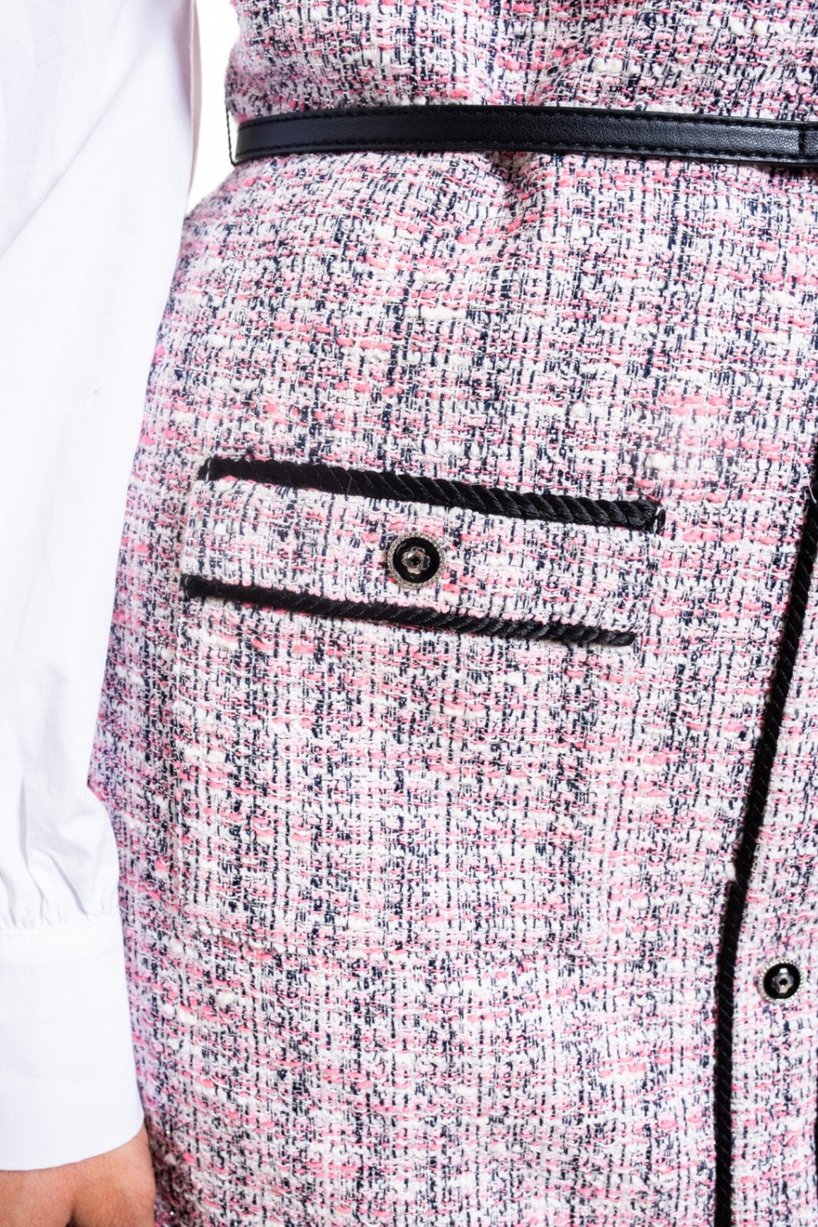 Pink Tweed 2-in-1 short dress