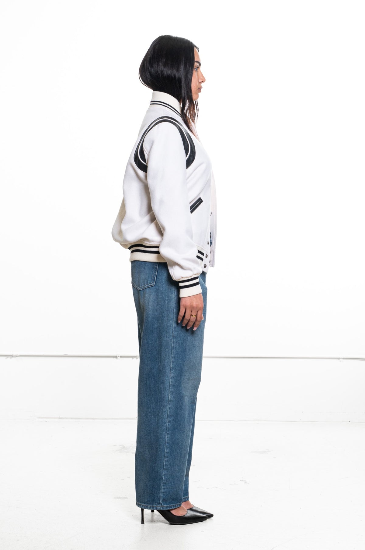 White 2022 Teddy Varsity Jacket