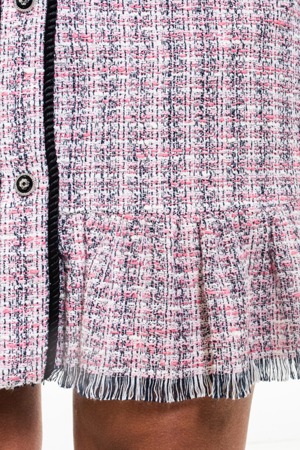 Pink Tweed 2-in-1 short dress