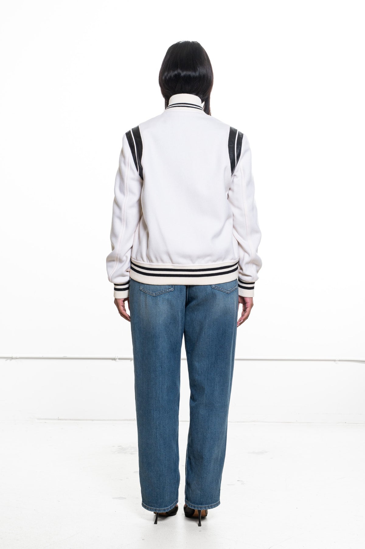 White 2022 Teddy Varsity Jacket