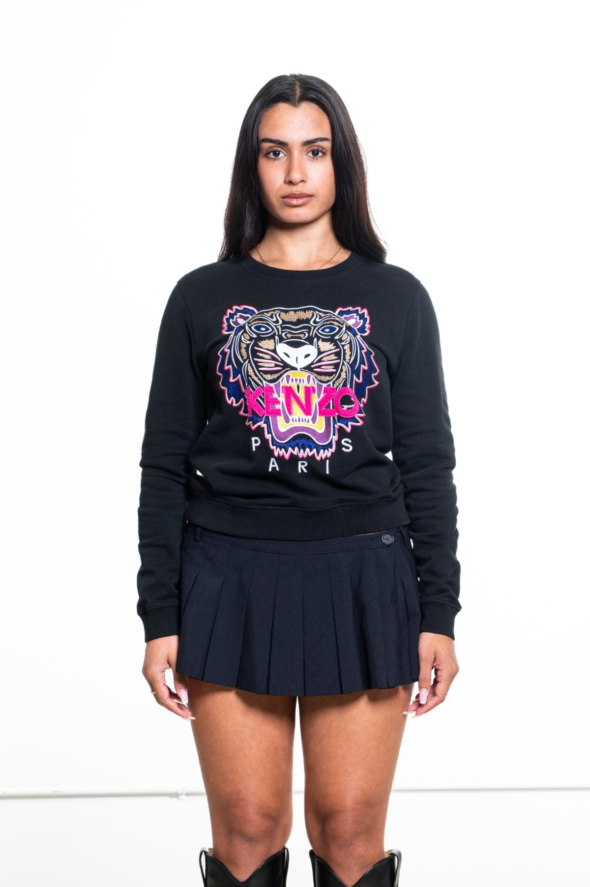 Black Logo Crewneck Sweatshirt