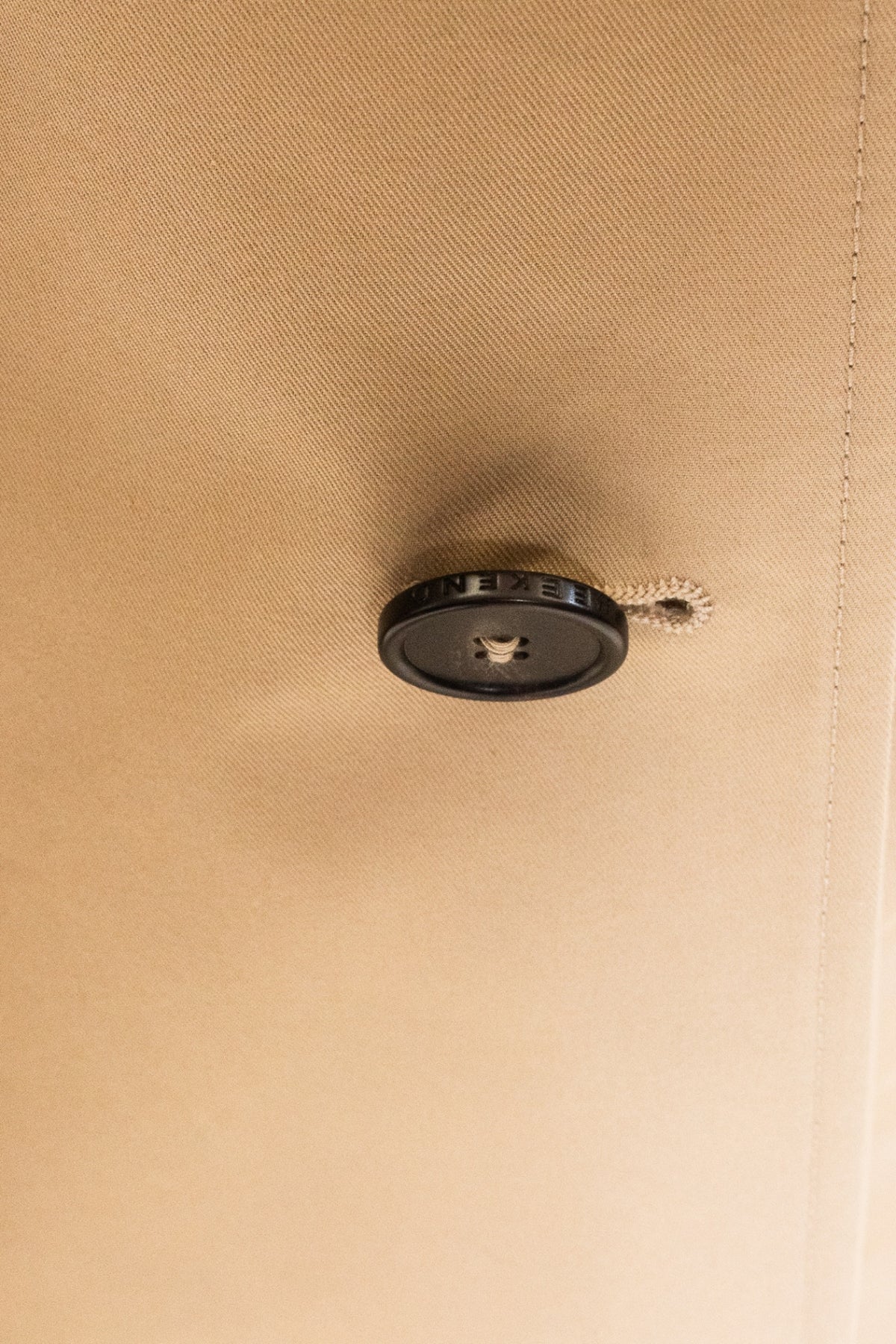 Beige Double-Breasted Canasta Trench Coat