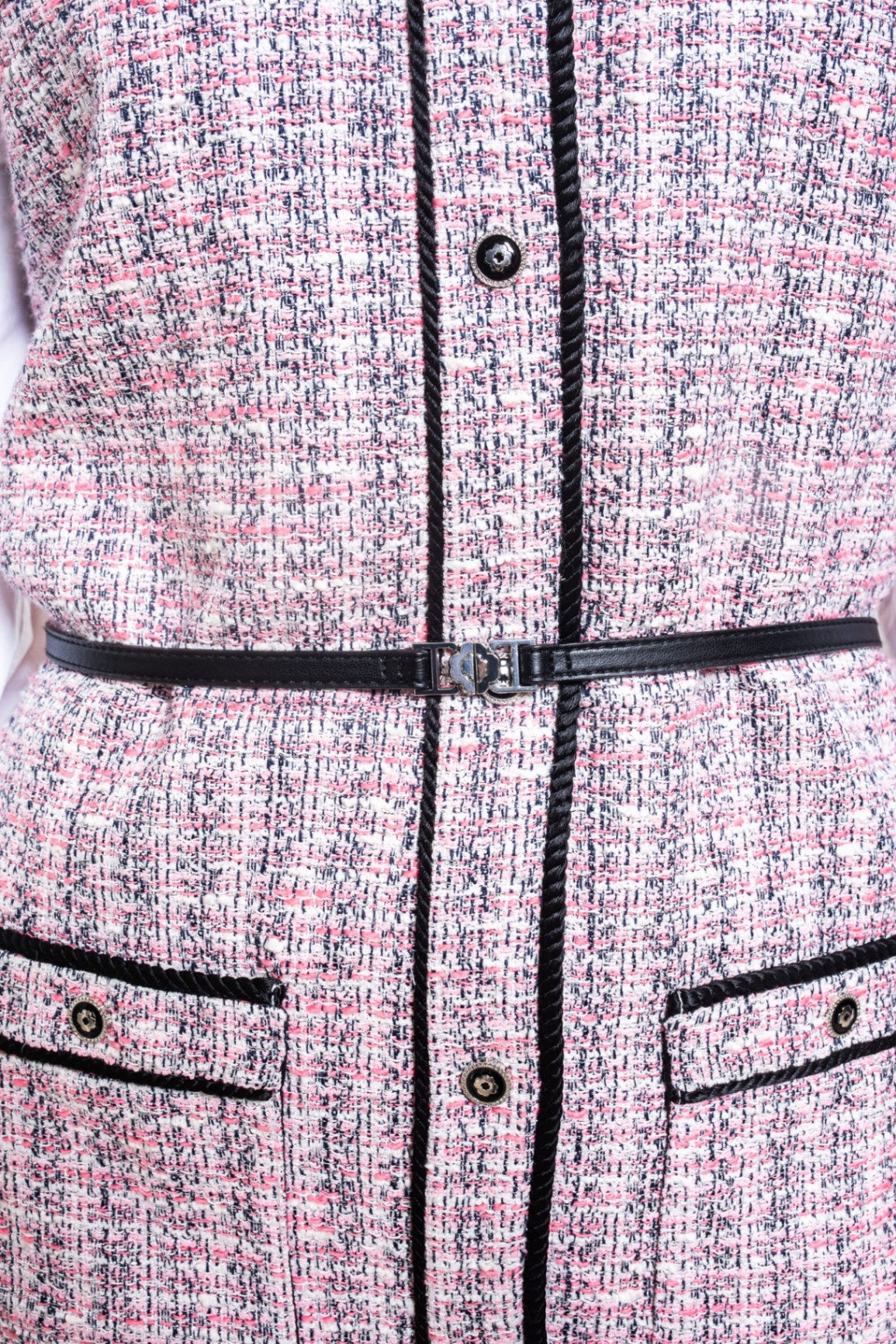 Pink Tweed 2-in-1 short dress