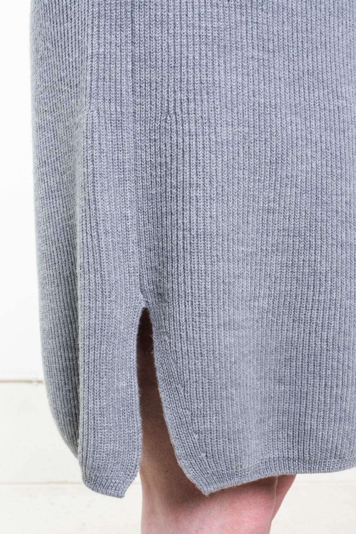 Grey Mockneck Sweater Dress