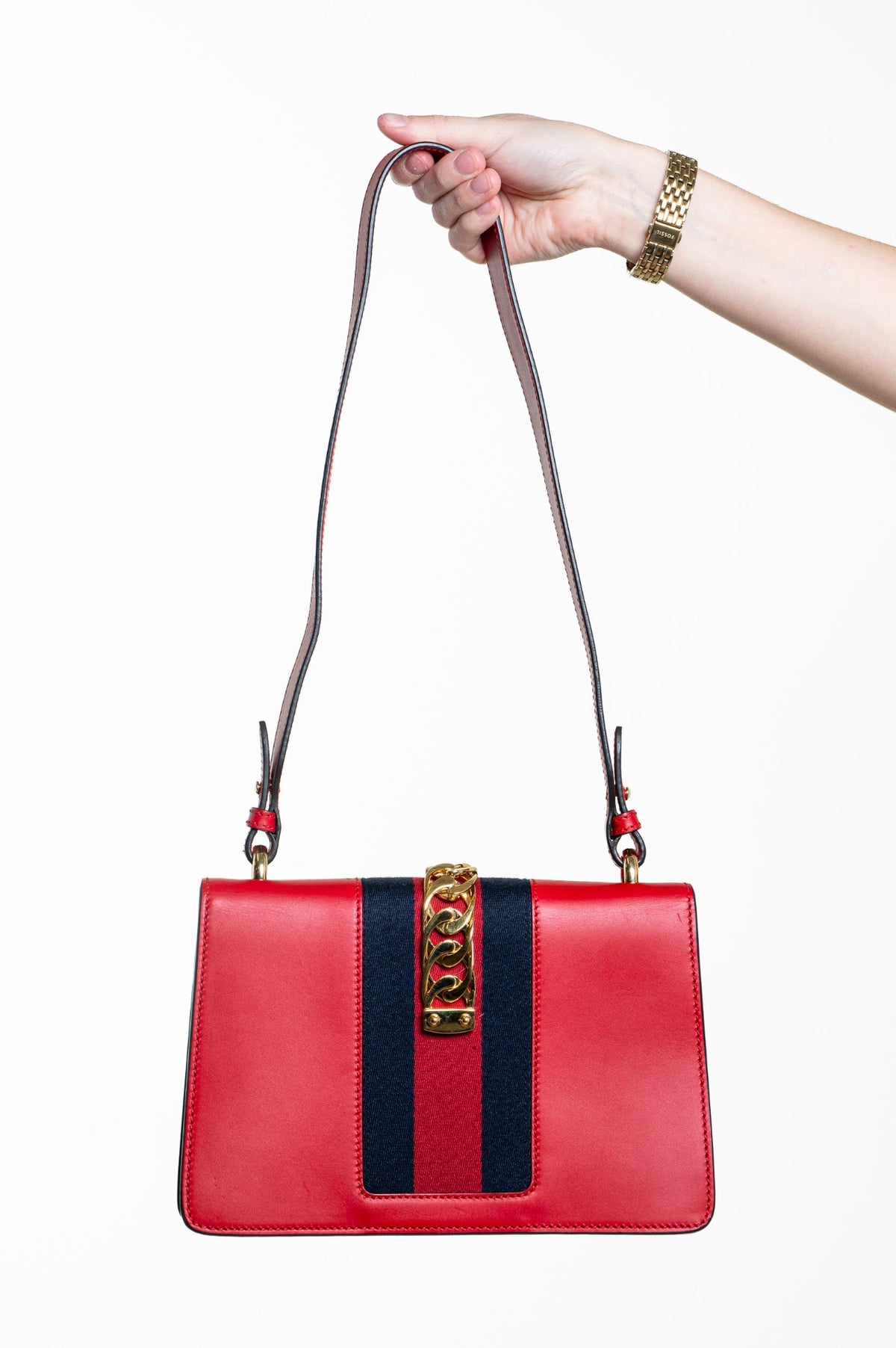 Red Sylvie Shoulder Bag
