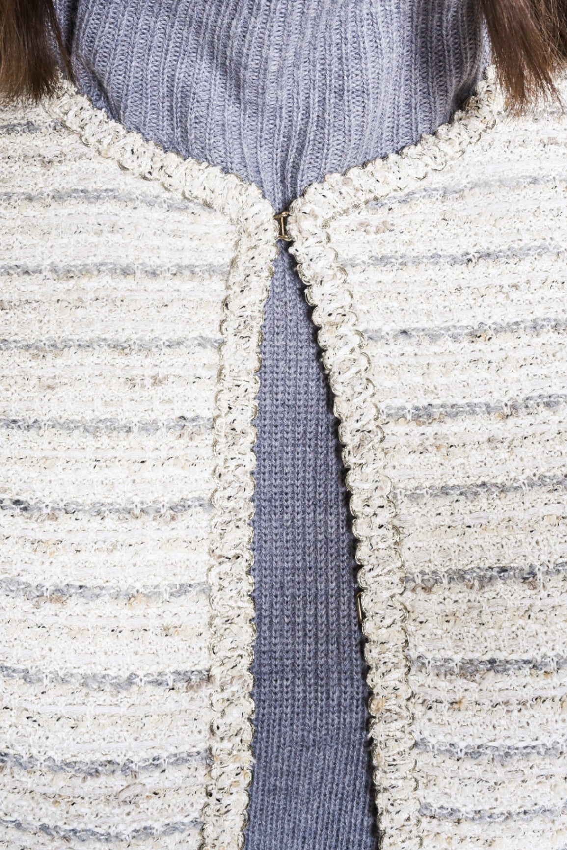 Off-White Tweed Knit Jacket