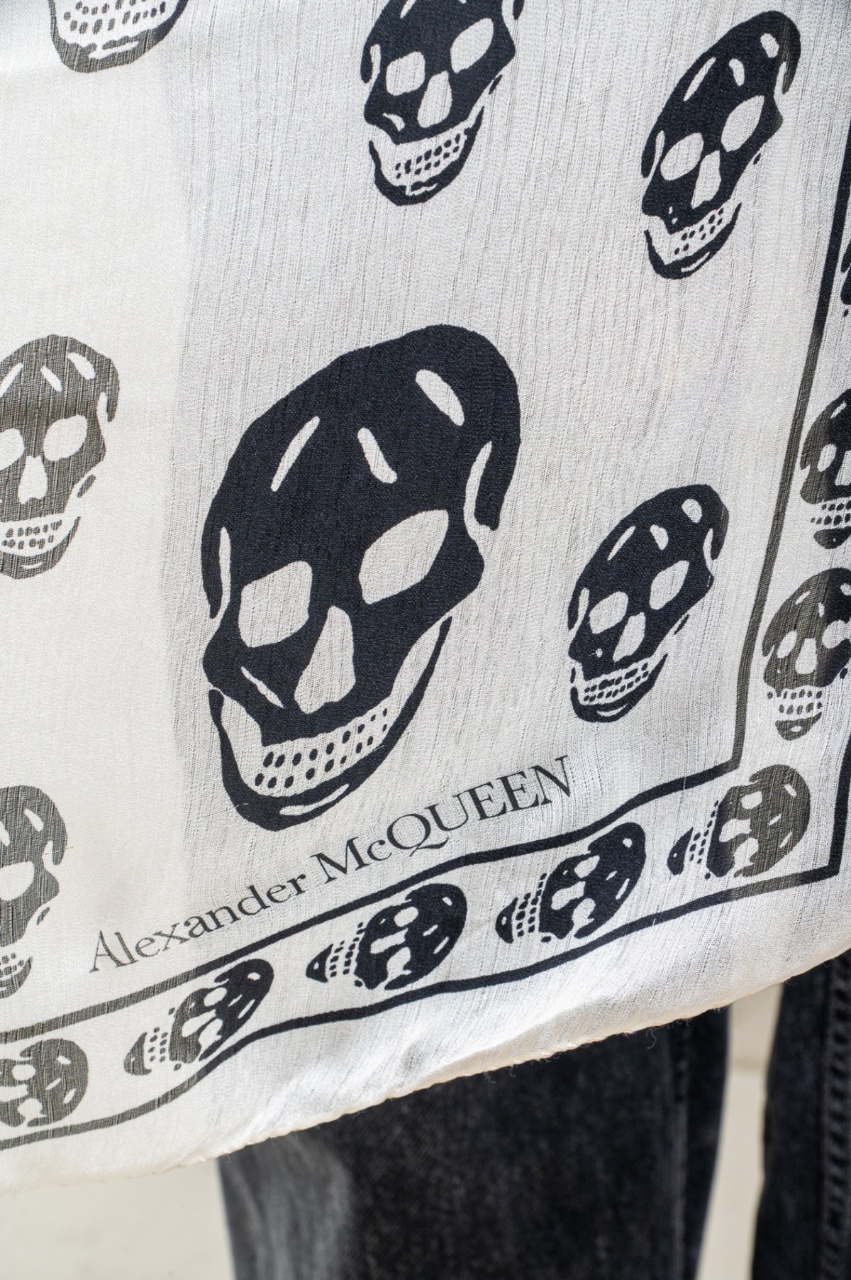 Ivory Skull Scarf