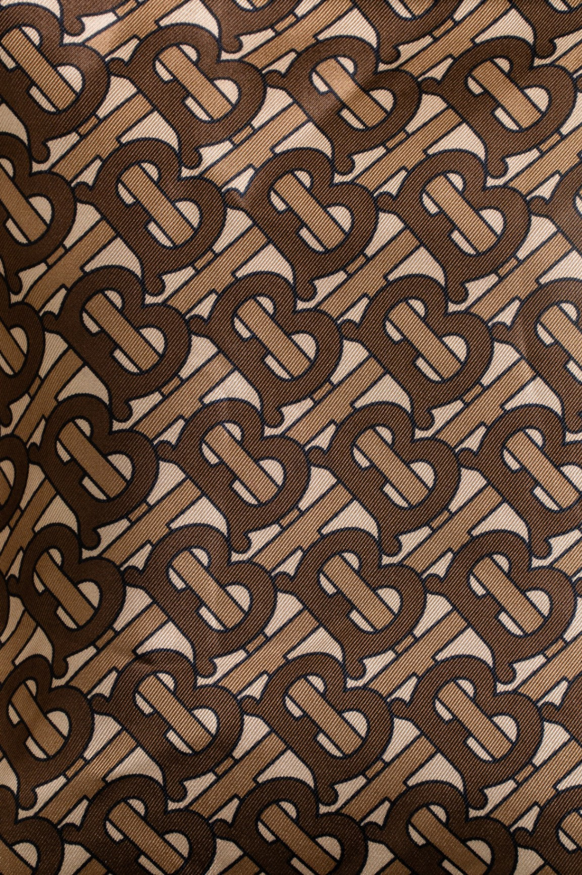 Bridle Brown TB Monogram and Icon-Striped Scarf
