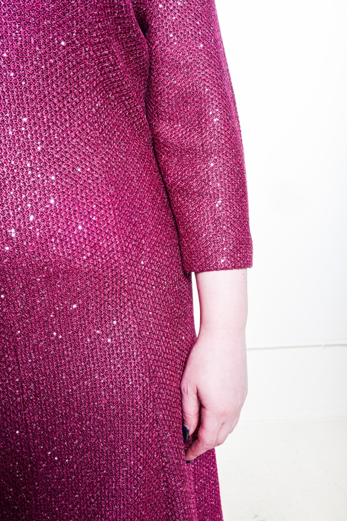 Fuchsia Sparkle Knit Dress