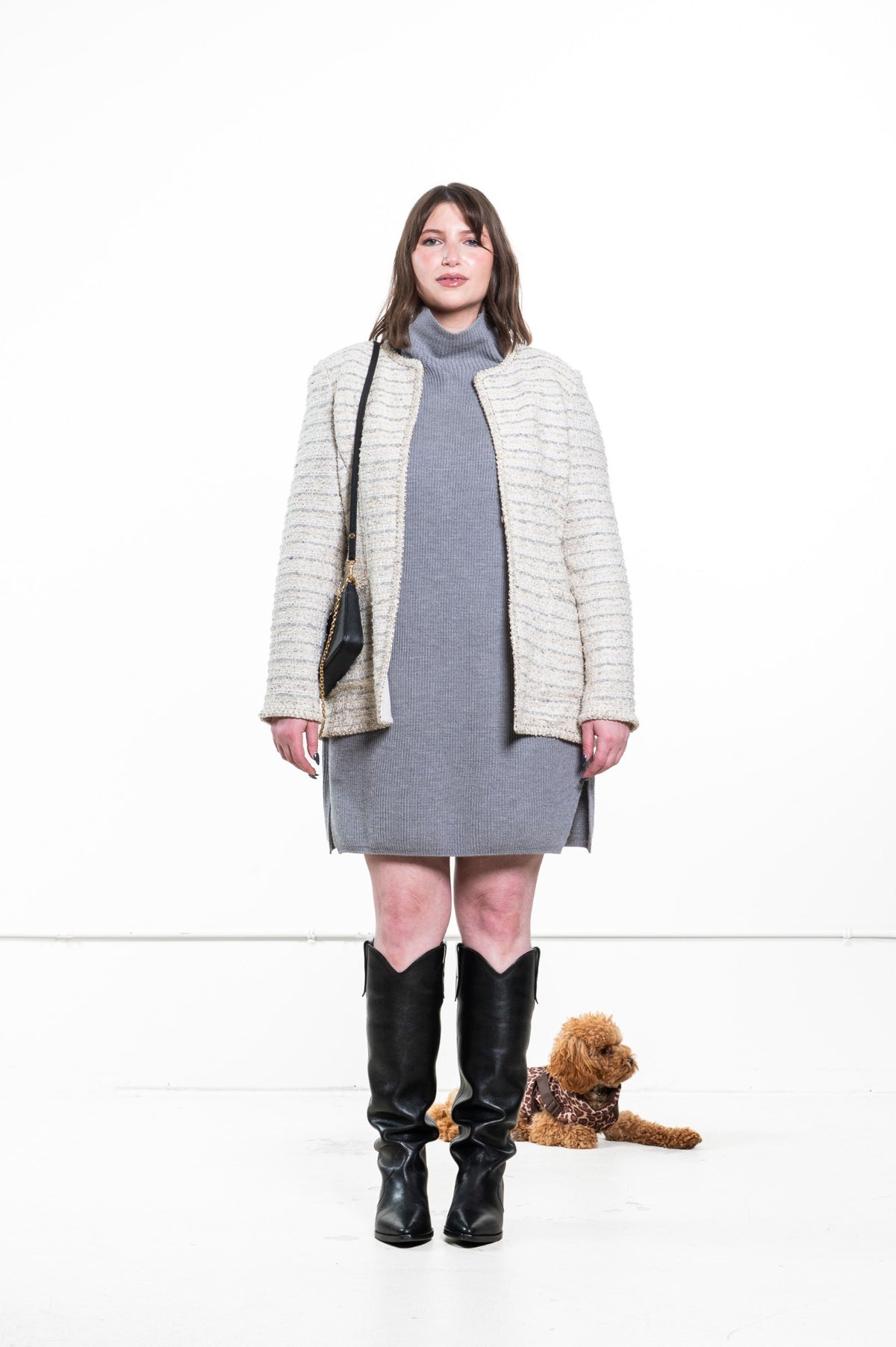 Off-White Tweed Knit Jacket