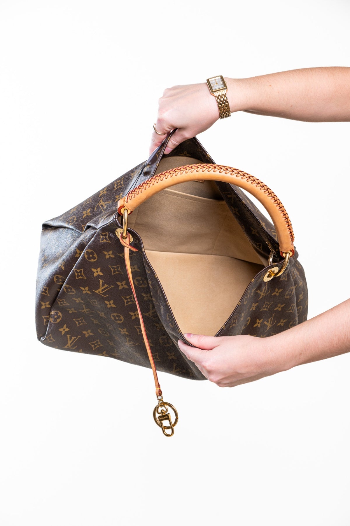 Brown Monogram Artsy Shoulder Bag