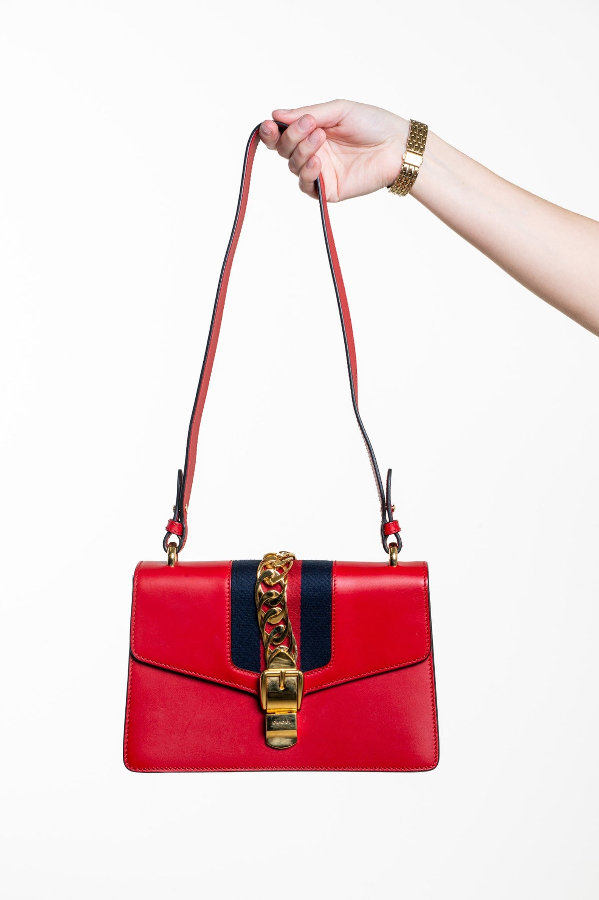 Red Sylvie Shoulder Bag