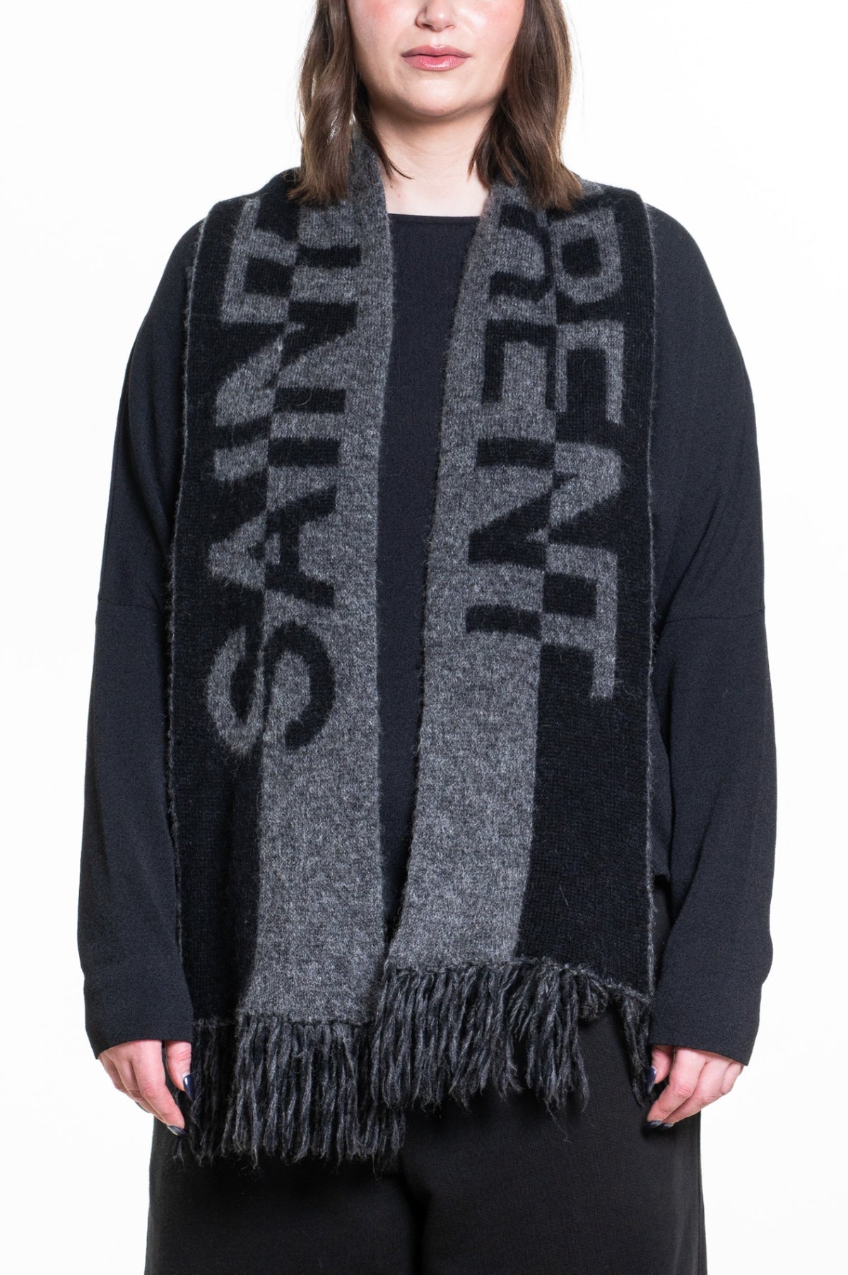 Black & Grey Logo Scarf