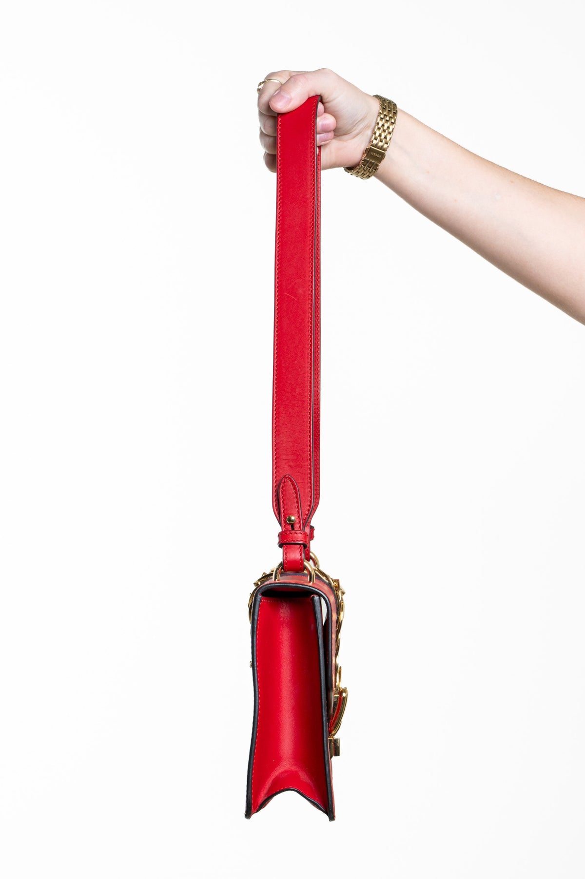 Red Sylvie Shoulder Bag