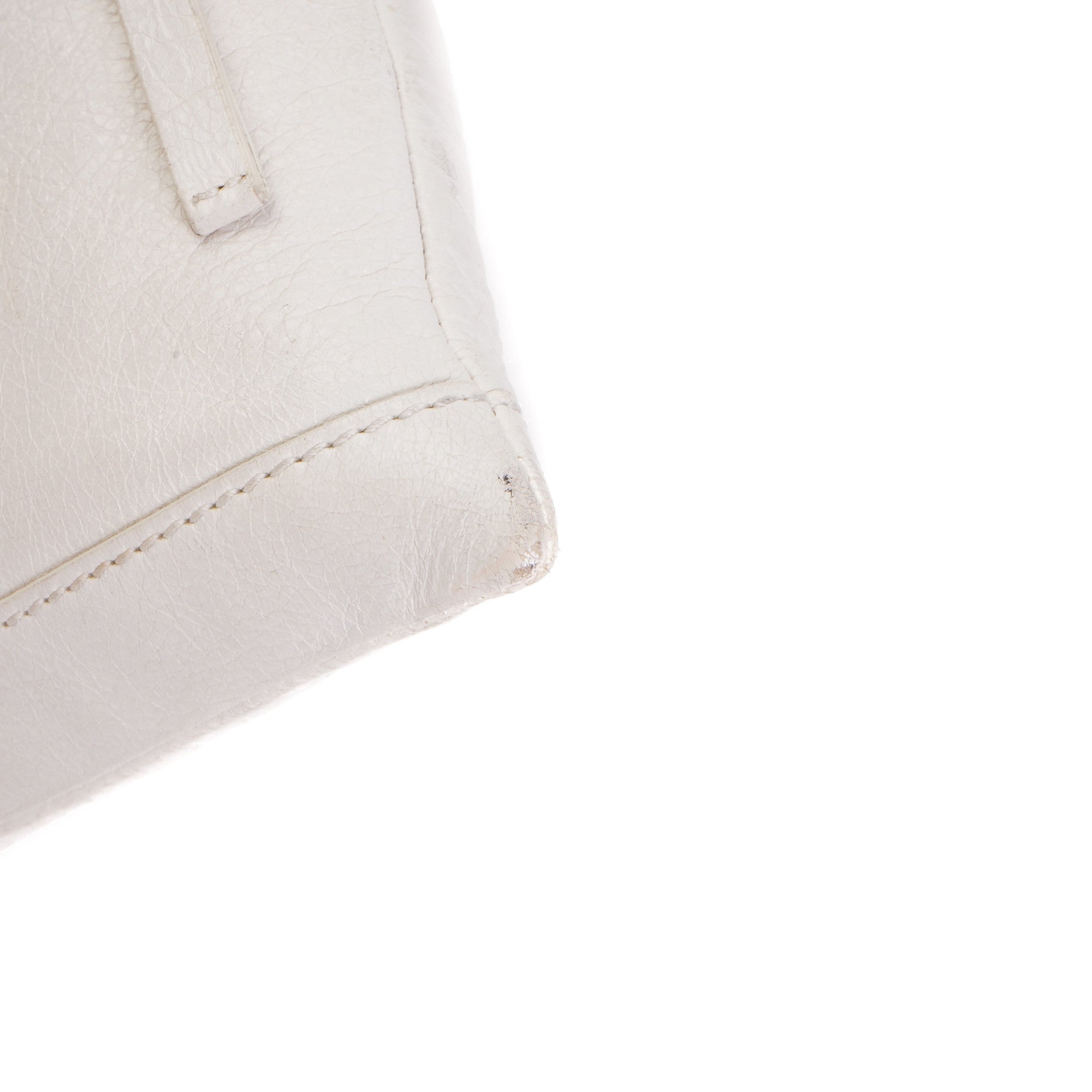 White Leather Motocross Clutch