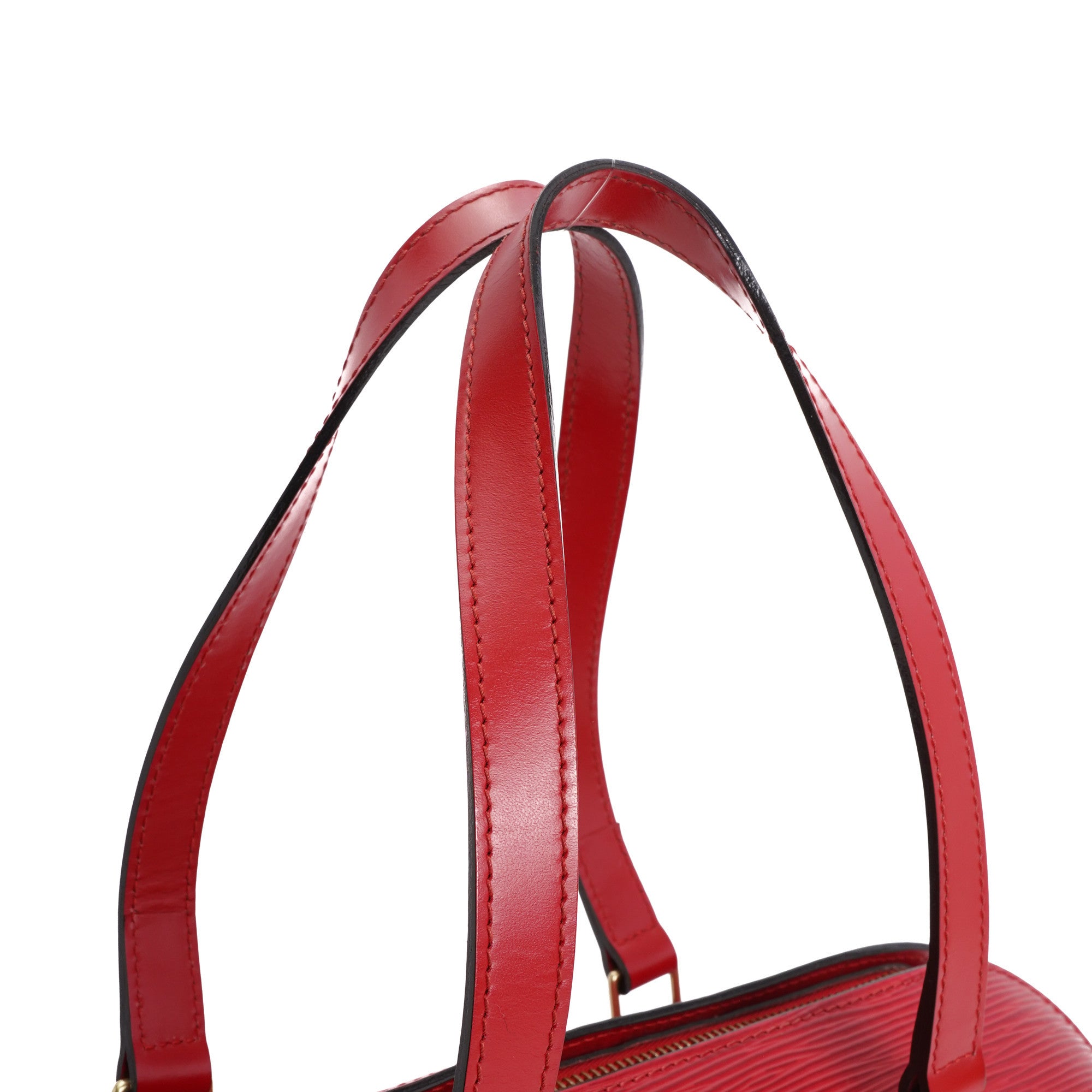 Red Epi Leather Soufflot with Pouch