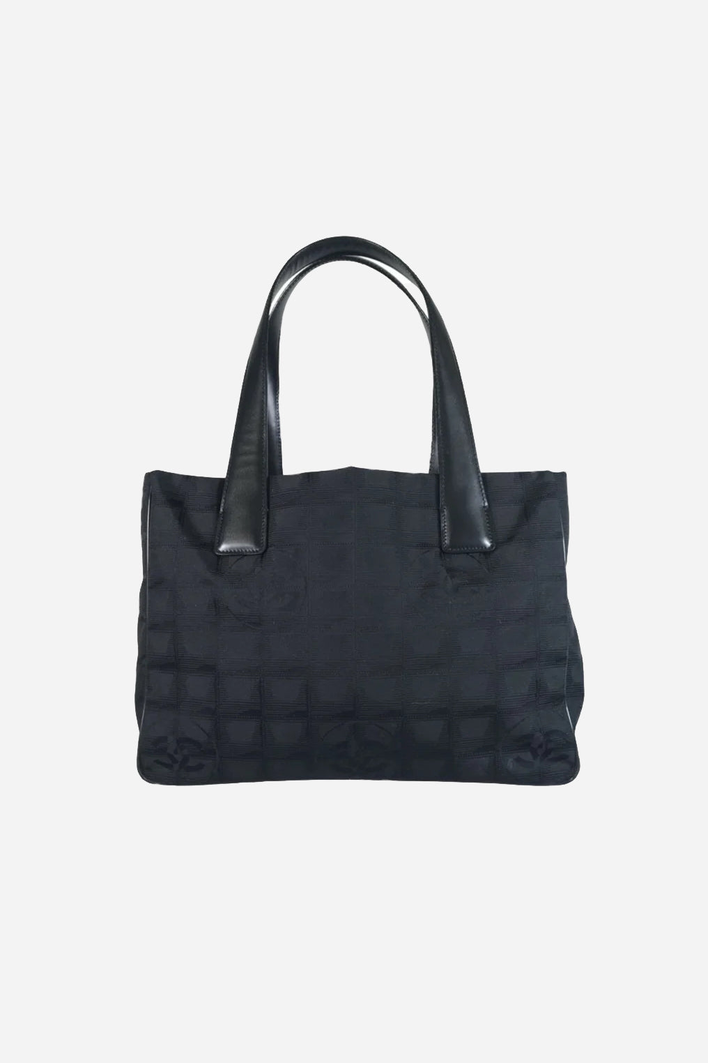 Nylon CC Travel Tote with Leather Straps