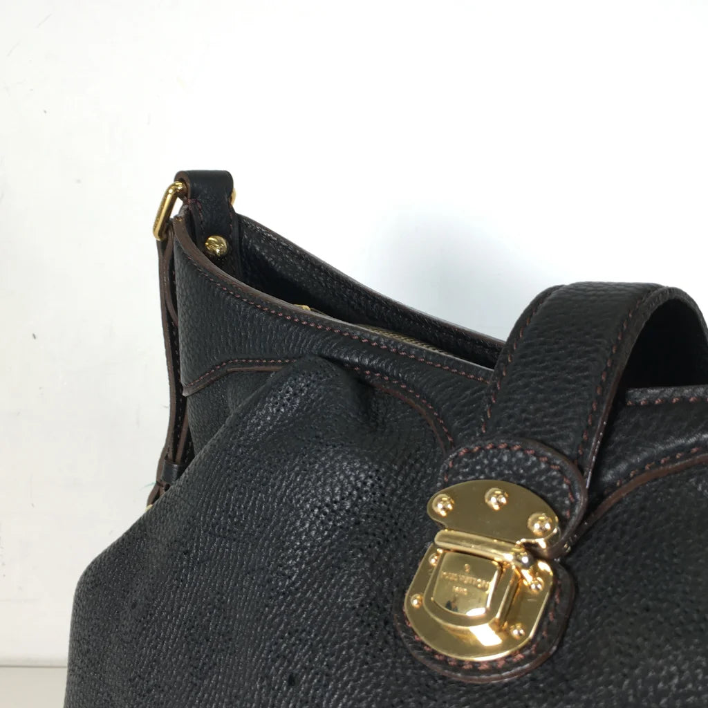 Black Mahina Monogram Leather XS Shoulder Bag