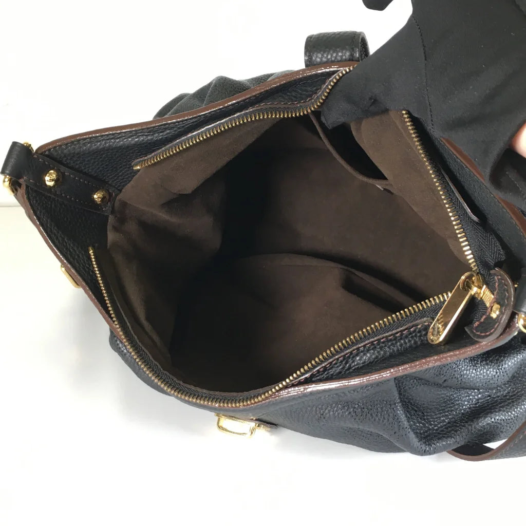 Black Mahina Monogram Leather XS Shoulder Bag