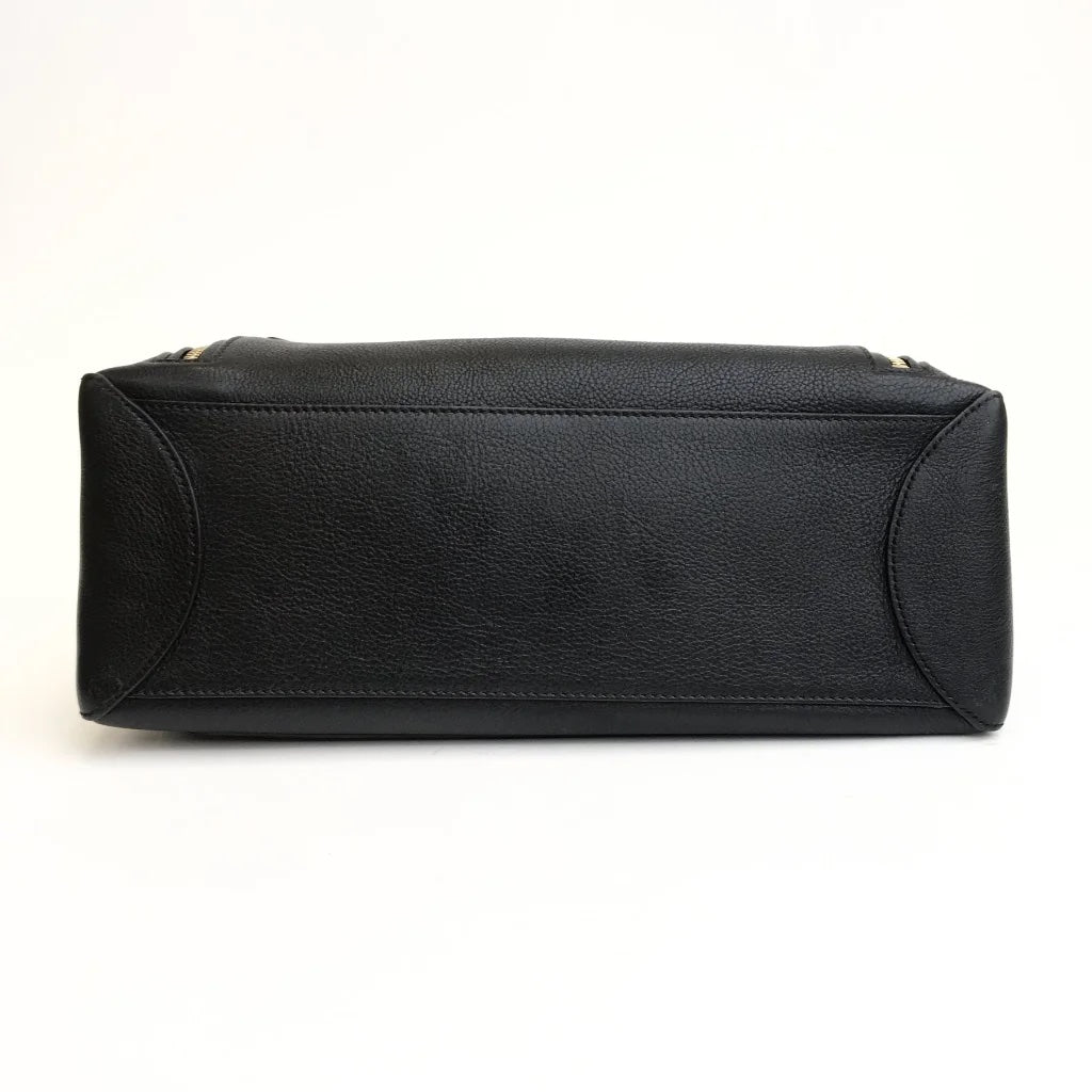 Black Leather Faye Bag
