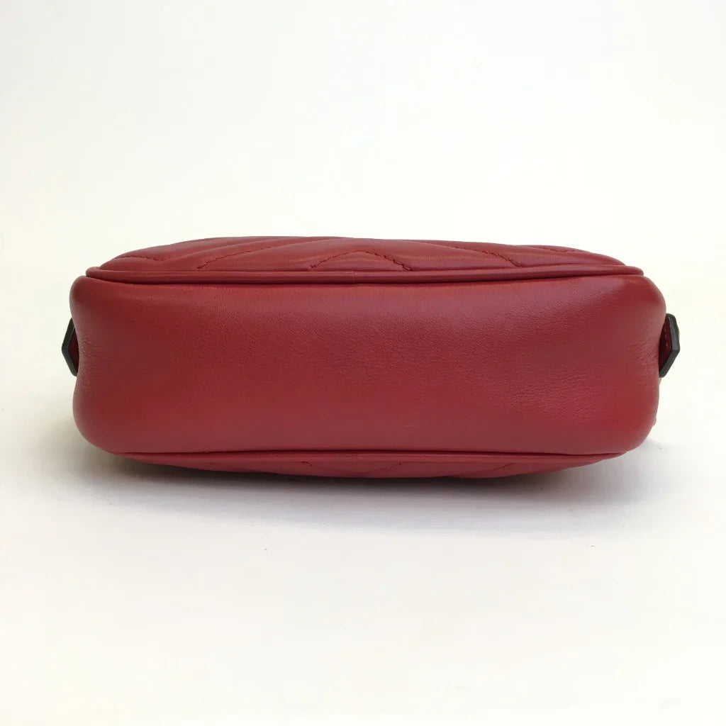 Red Chevron Mini Marmont Bag