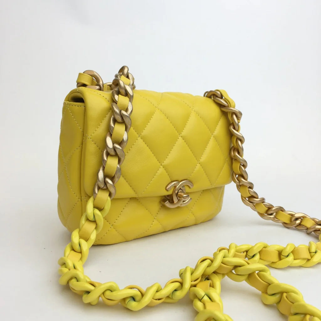 Yellow Quilted 22S Flap
