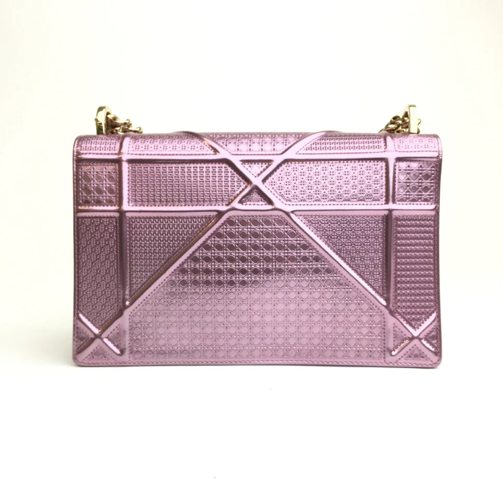 Pink Metallic Diorama Medium Bag