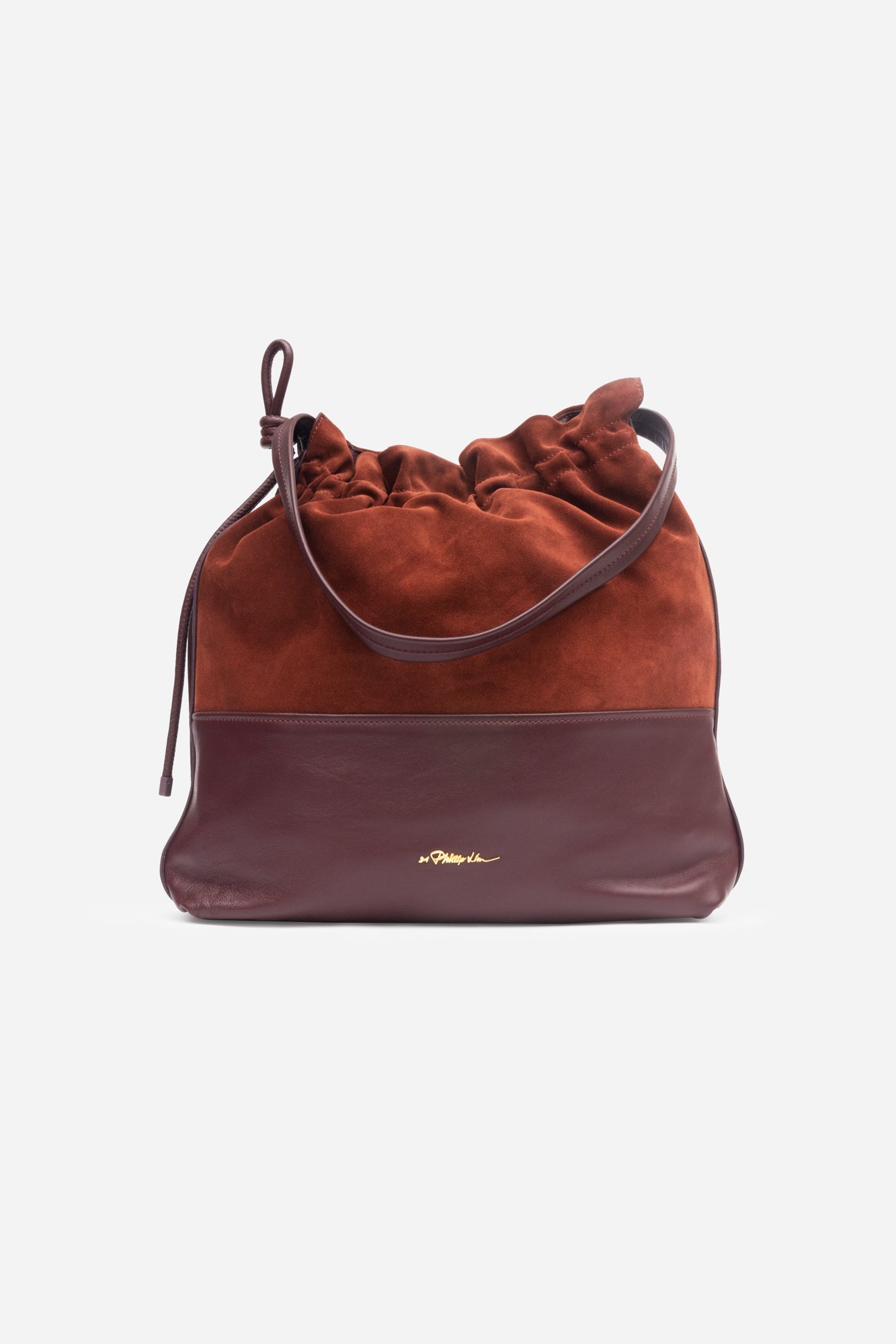 Burgundy Suede Origami Suede Tote Bag