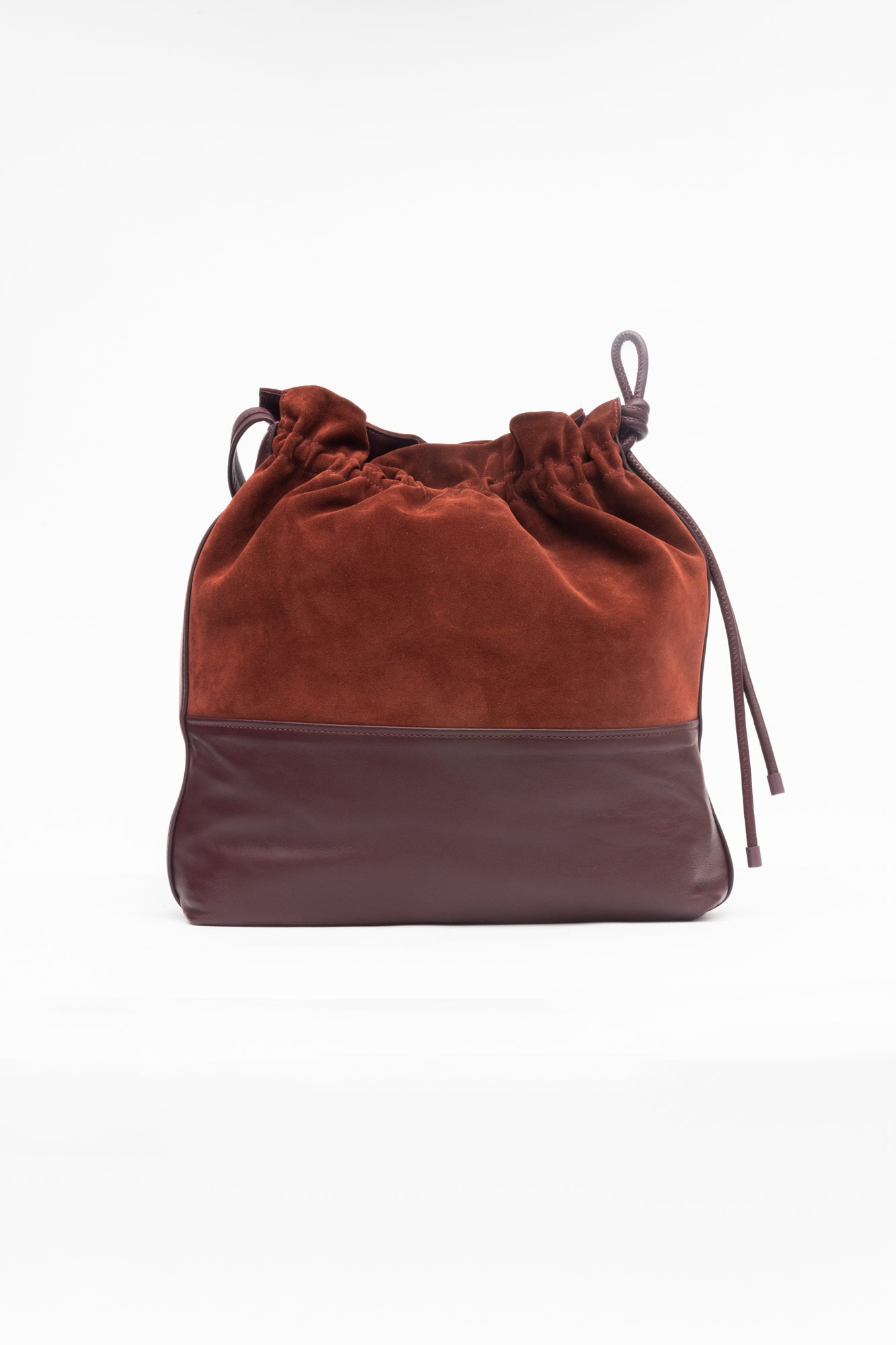 Burgundy Suede Origami Suede Tote Bag