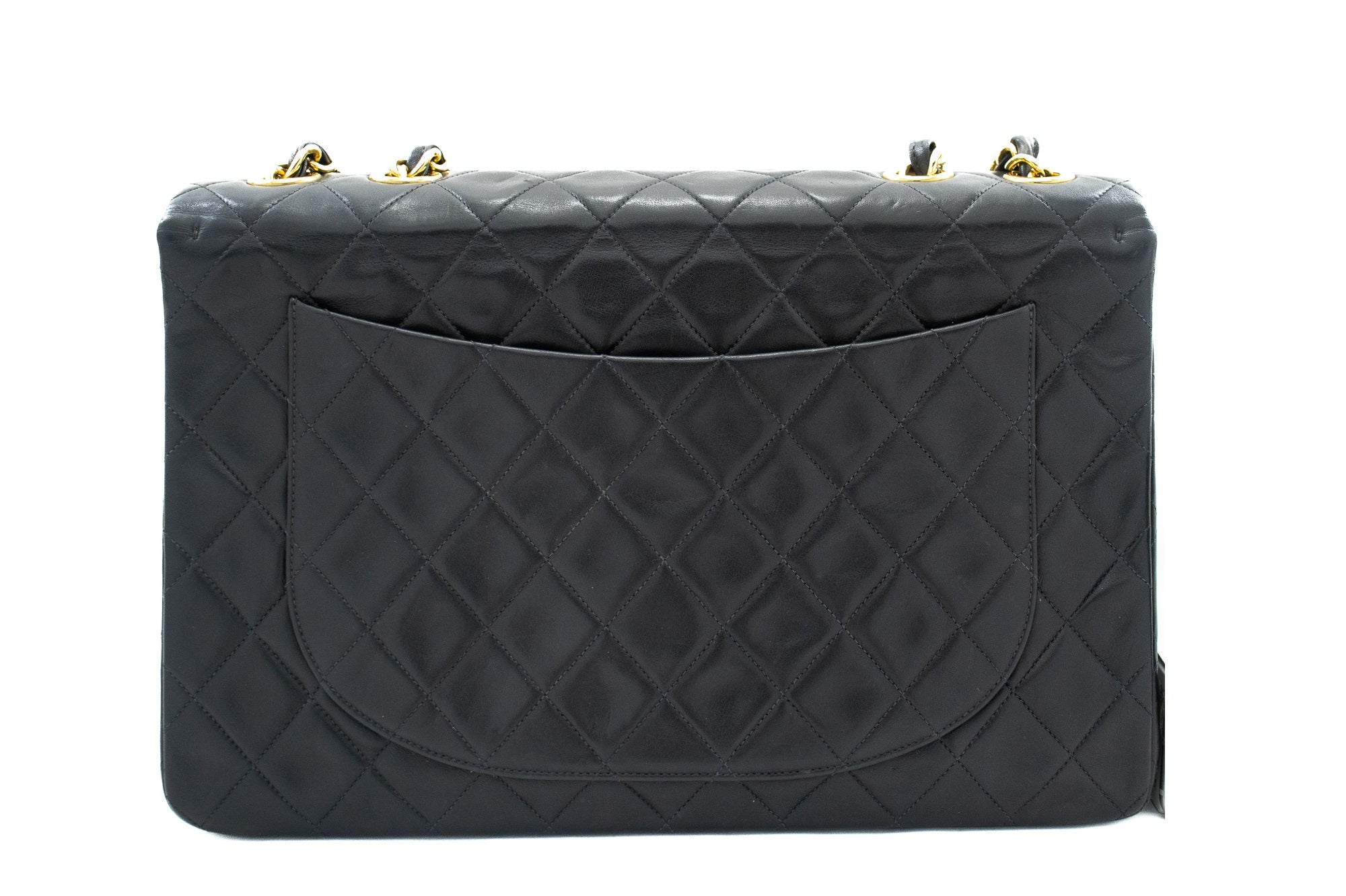 Black Quilted Timeless/classique Flap Bag