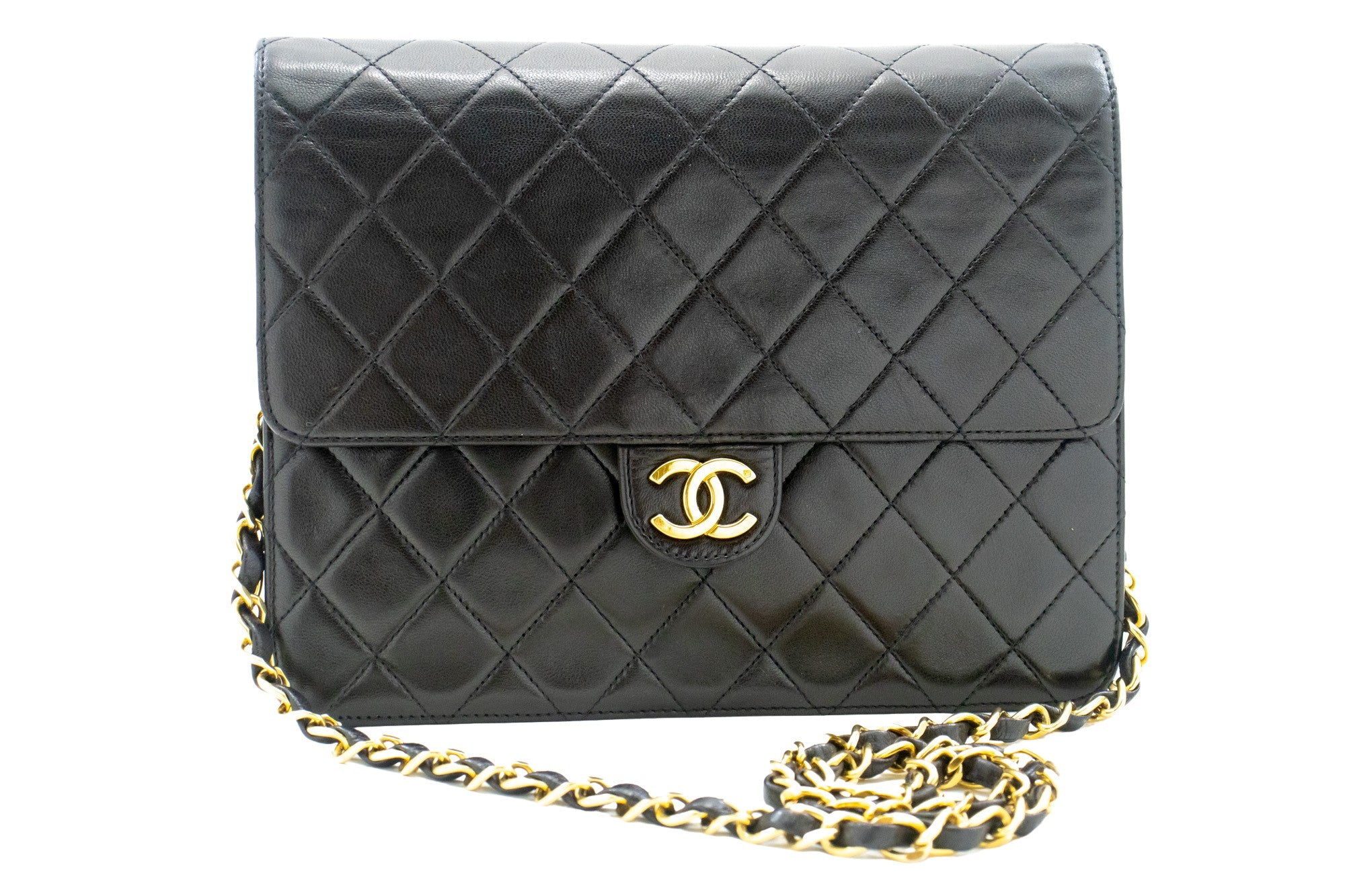 Black Vintage Chanel Black Flap bag