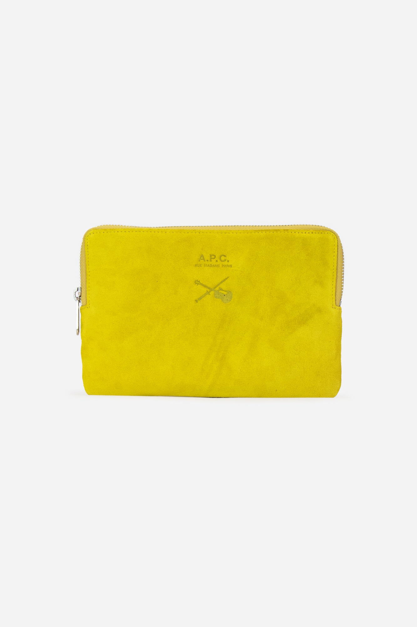 Yellow Suede Wallet Pouch