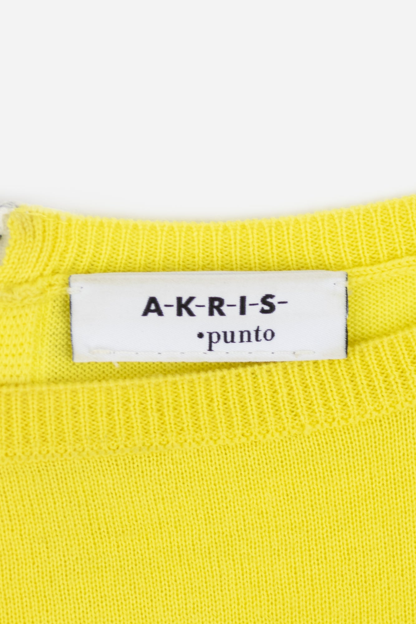 Yellow Knit Sweater with Back Zip