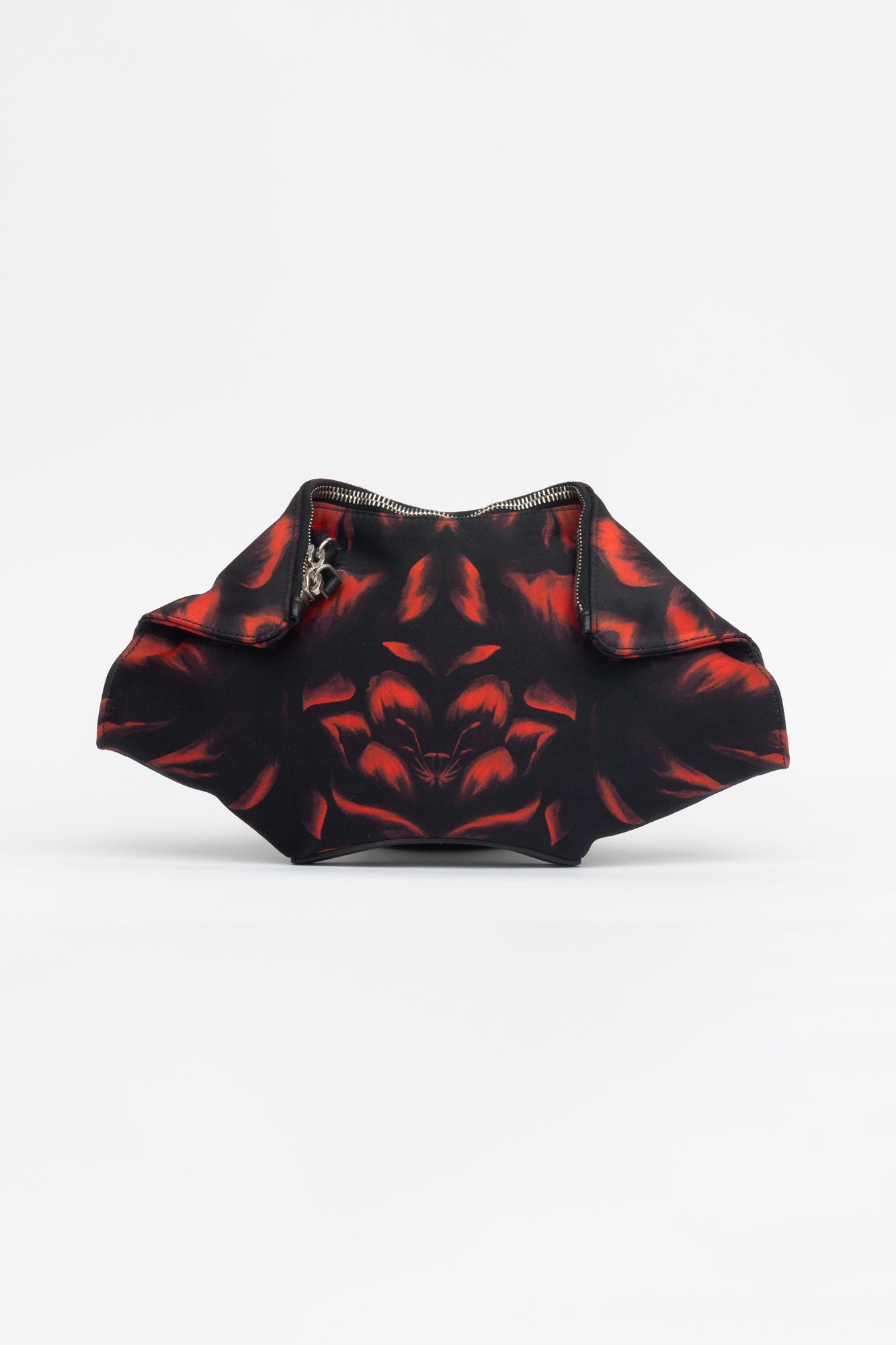 Silk Red Night Tulip Folded Clutch Silk