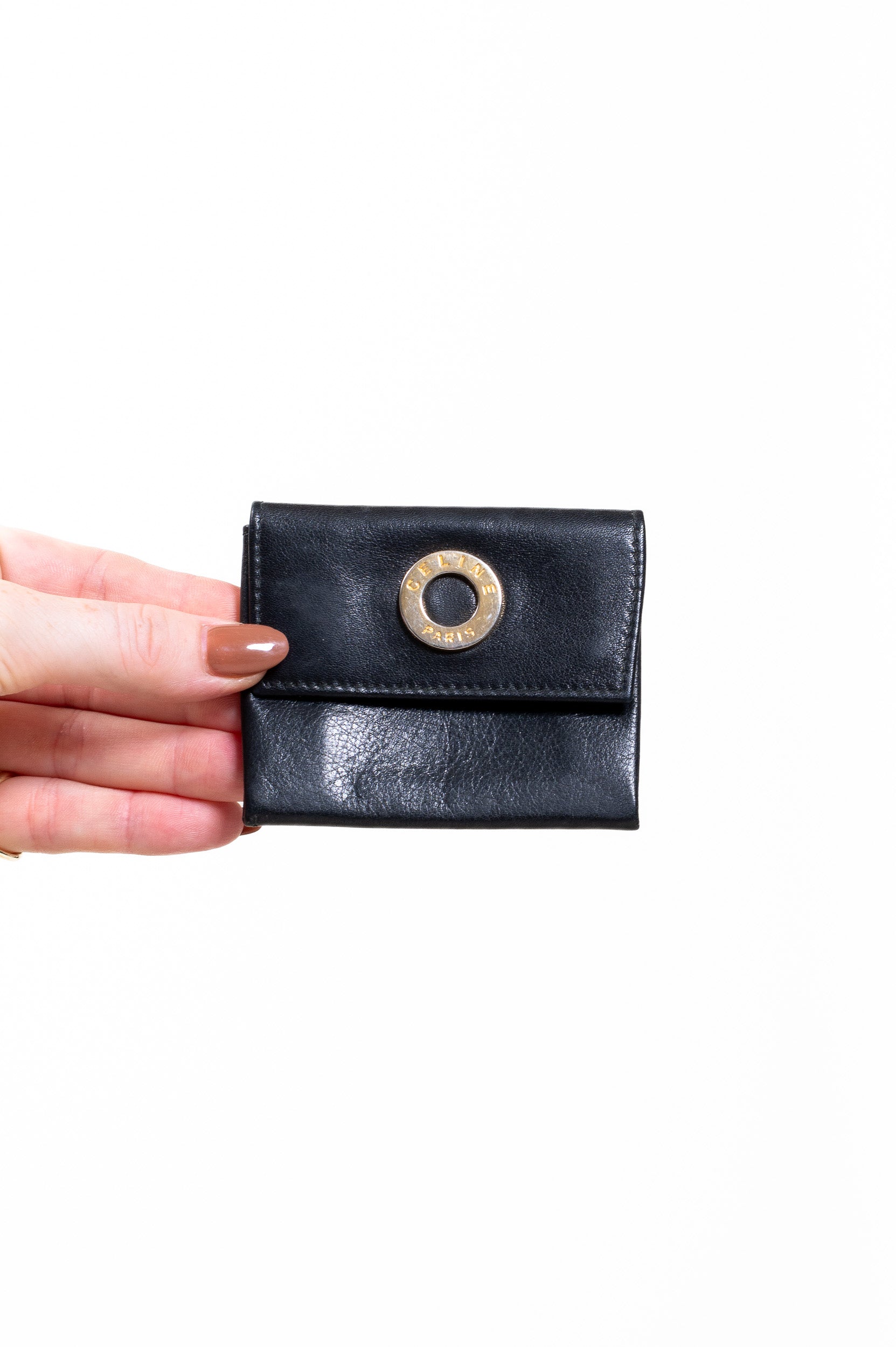 Black with Red Interior Coin Pouch