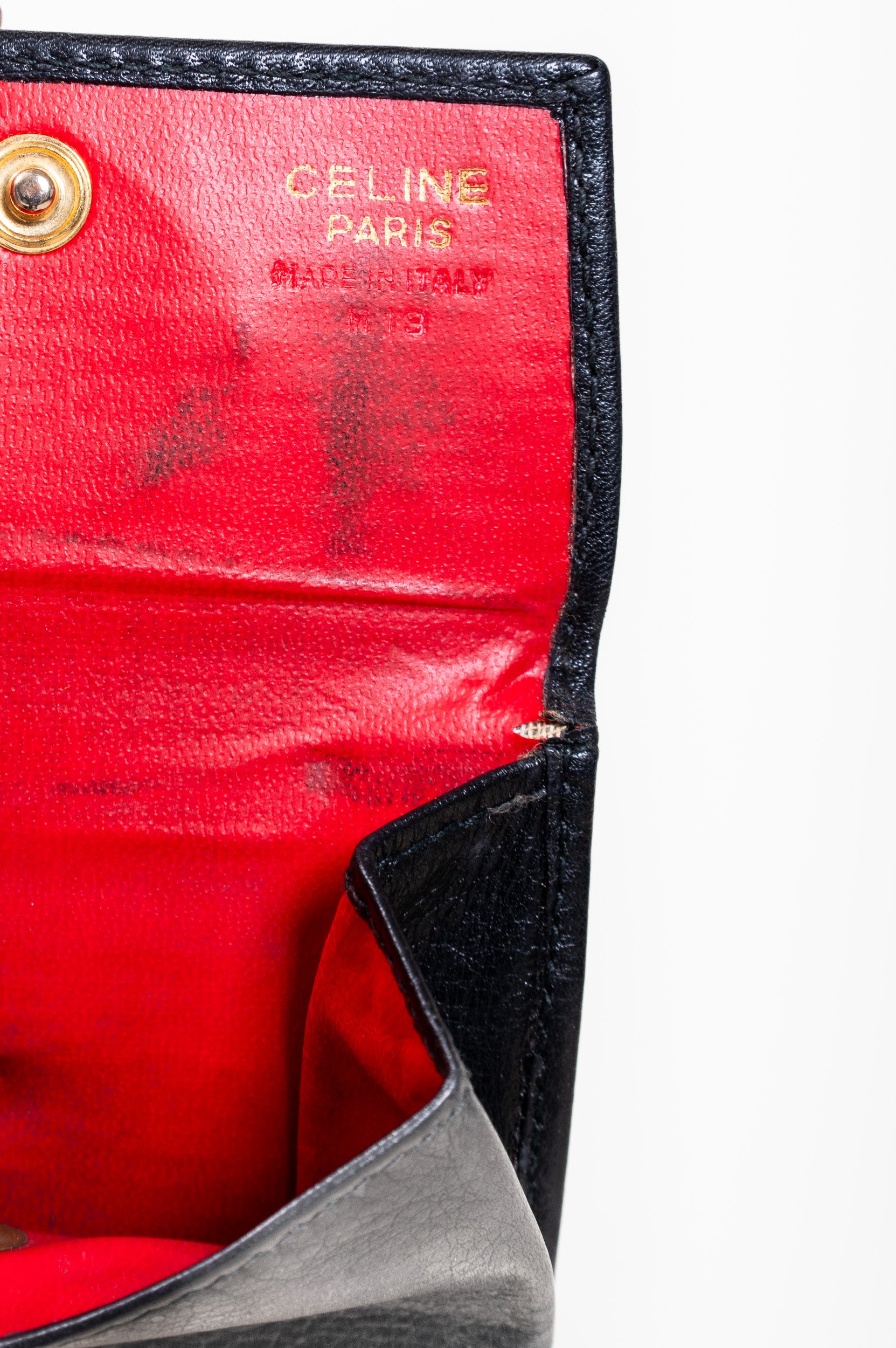 Black with Red Interior Coin Pouch