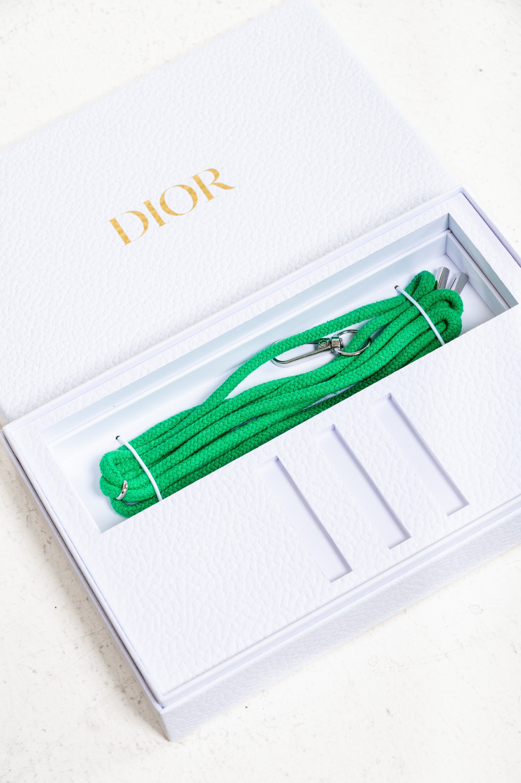 Green & White CD Hand Fan